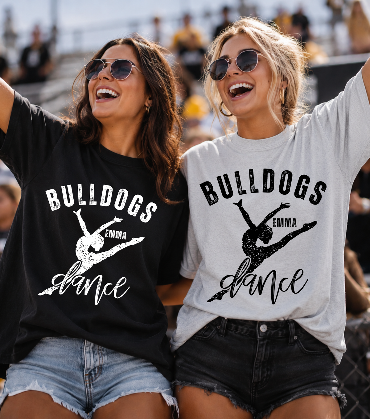 Custom Dance Distressed Top — design example 1