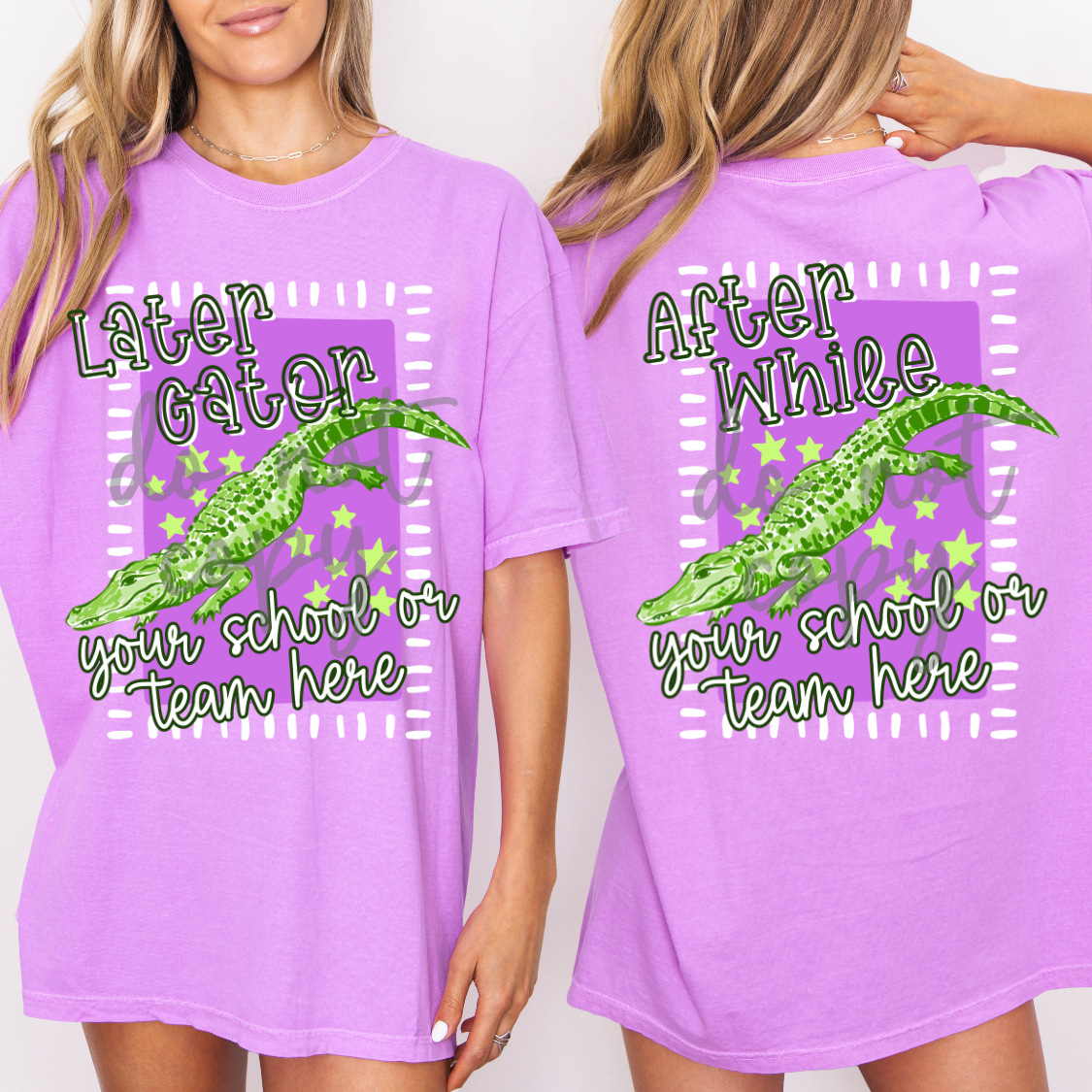 Custom Later Gator After While Alligator Top — design example 1