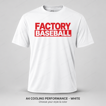 Factory Baseball — Bold Bar — A4 performance — White