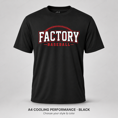 Factory Baseball original baseball stitching — A4 performance — Black