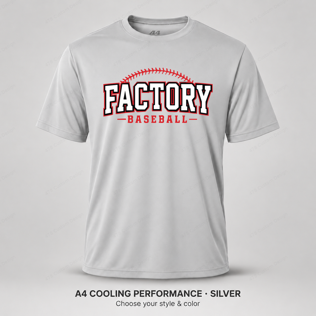 Factory Baseball original baseball stitching — A4 performance — Silver
