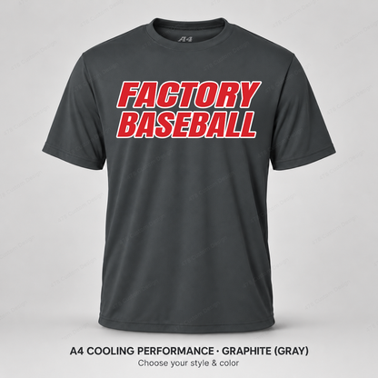 Factory Baseball Stacked — A4 performance — Graphite