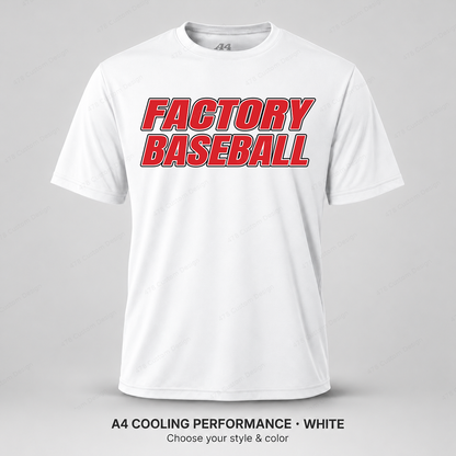 Factory Baseball Stacked — A4 performance — White