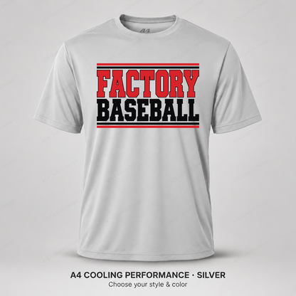 Factory Baseball — Varsity Stripes — A4 performance — Silver