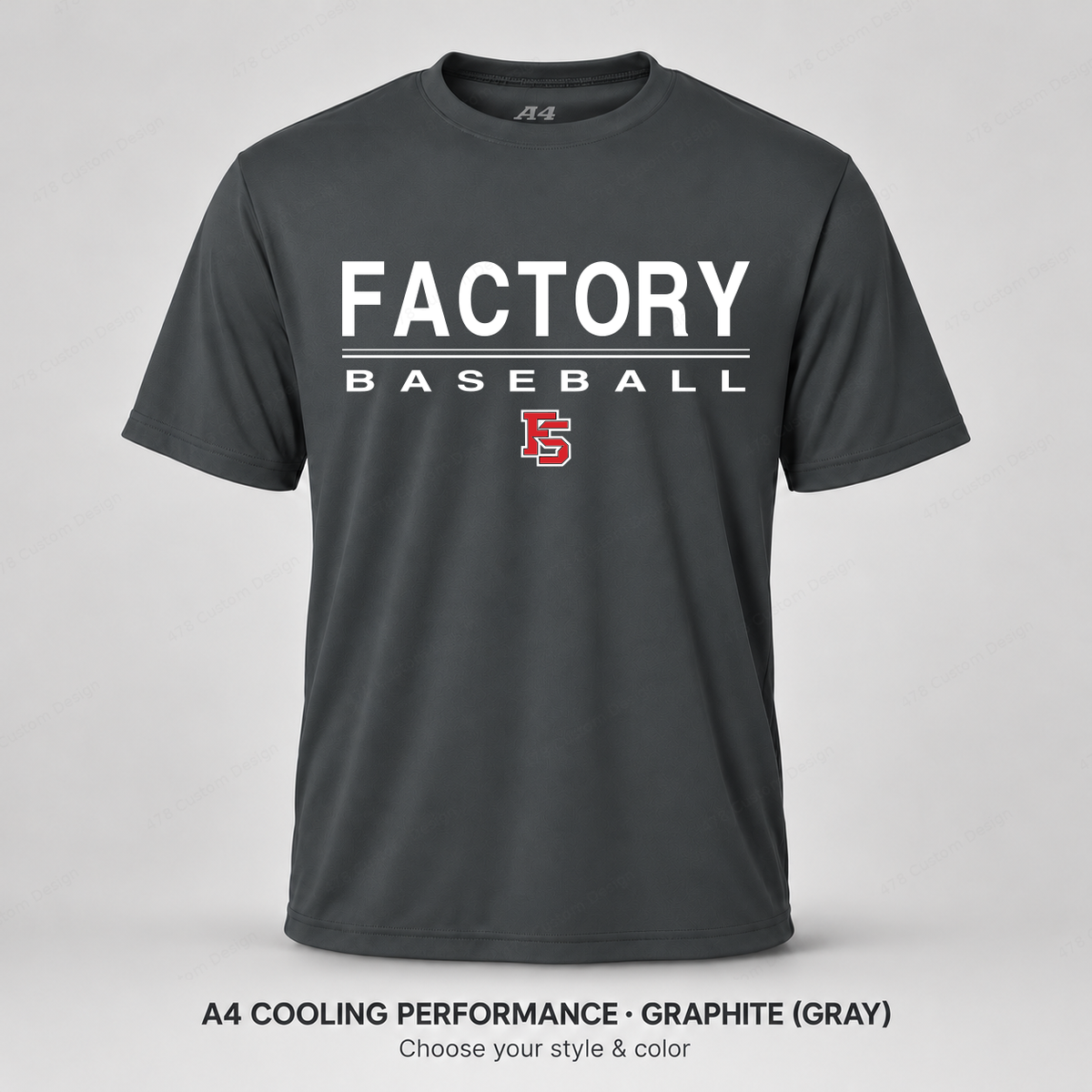 Factory Baseball — Design 01 — A4 Graphite