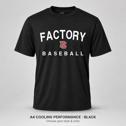 Factory Baseball — Design 02B — A4 Black