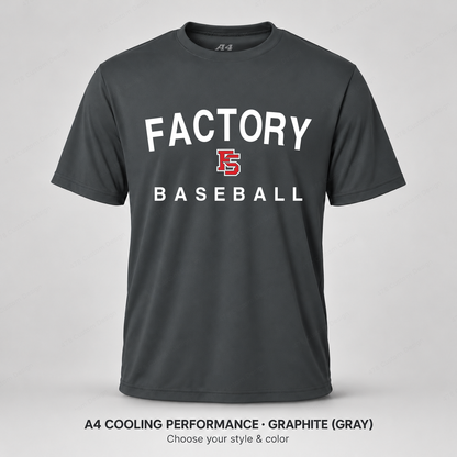 Factory Baseball 02B Condensed Arch — A4 Graphite