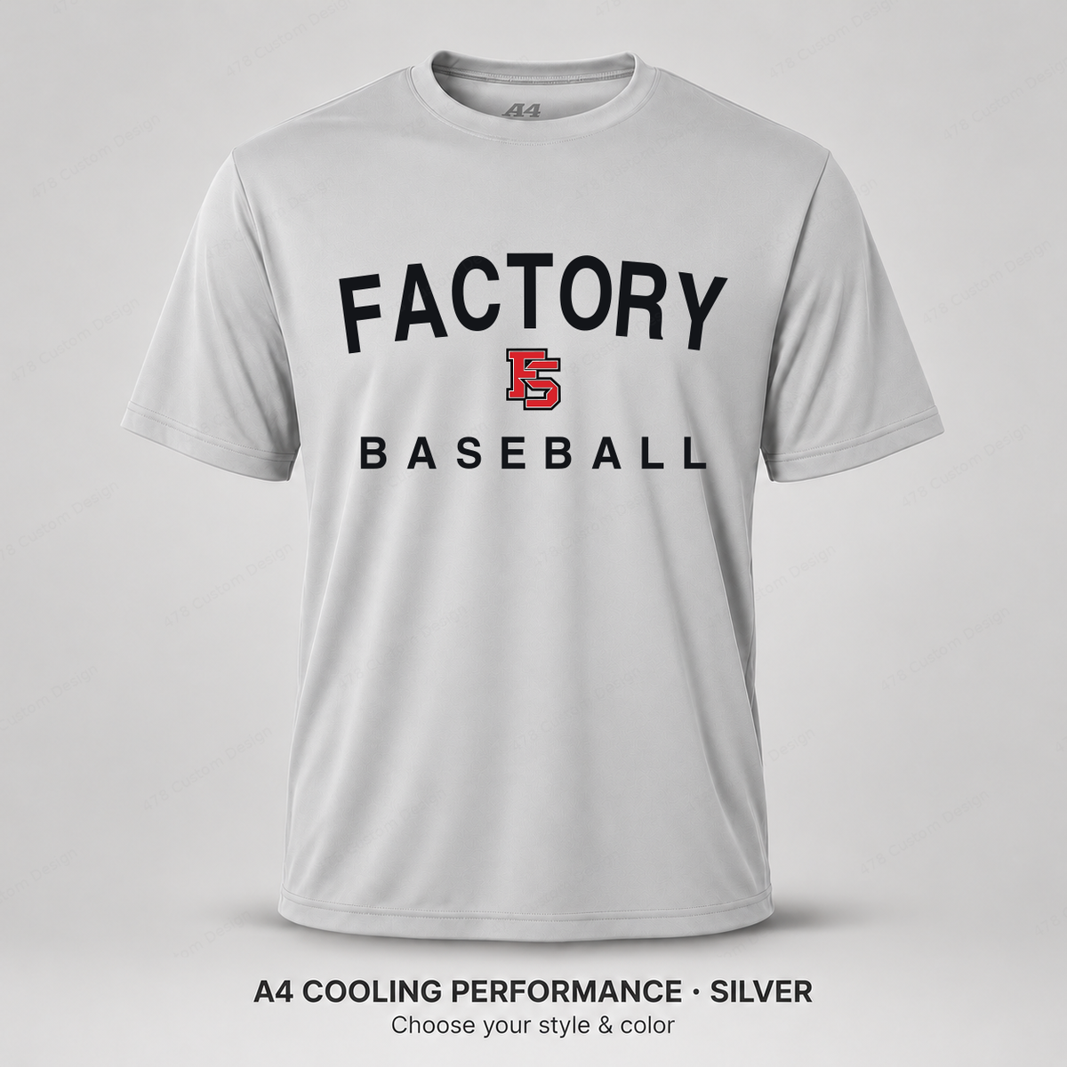 Factory Baseball 02B Condensed Arch — A4 Silver