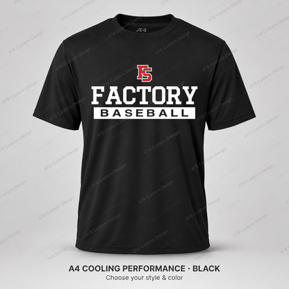 Factory Baseball 07 — Black — corrected artwork and visible 478 Custom Design watermark