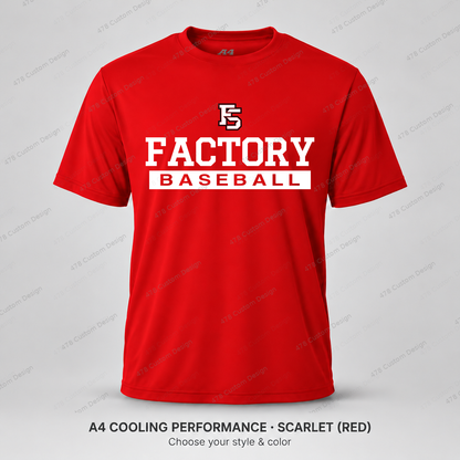 Factory Baseball 07 — Scarlet — corrected artwork and visible 478 Custom Design watermark
