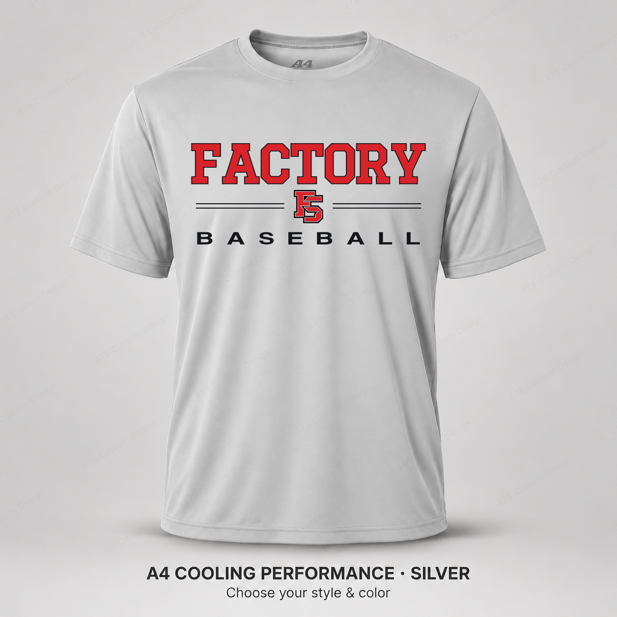 Factory Baseball — Design 08 — A4 Silver