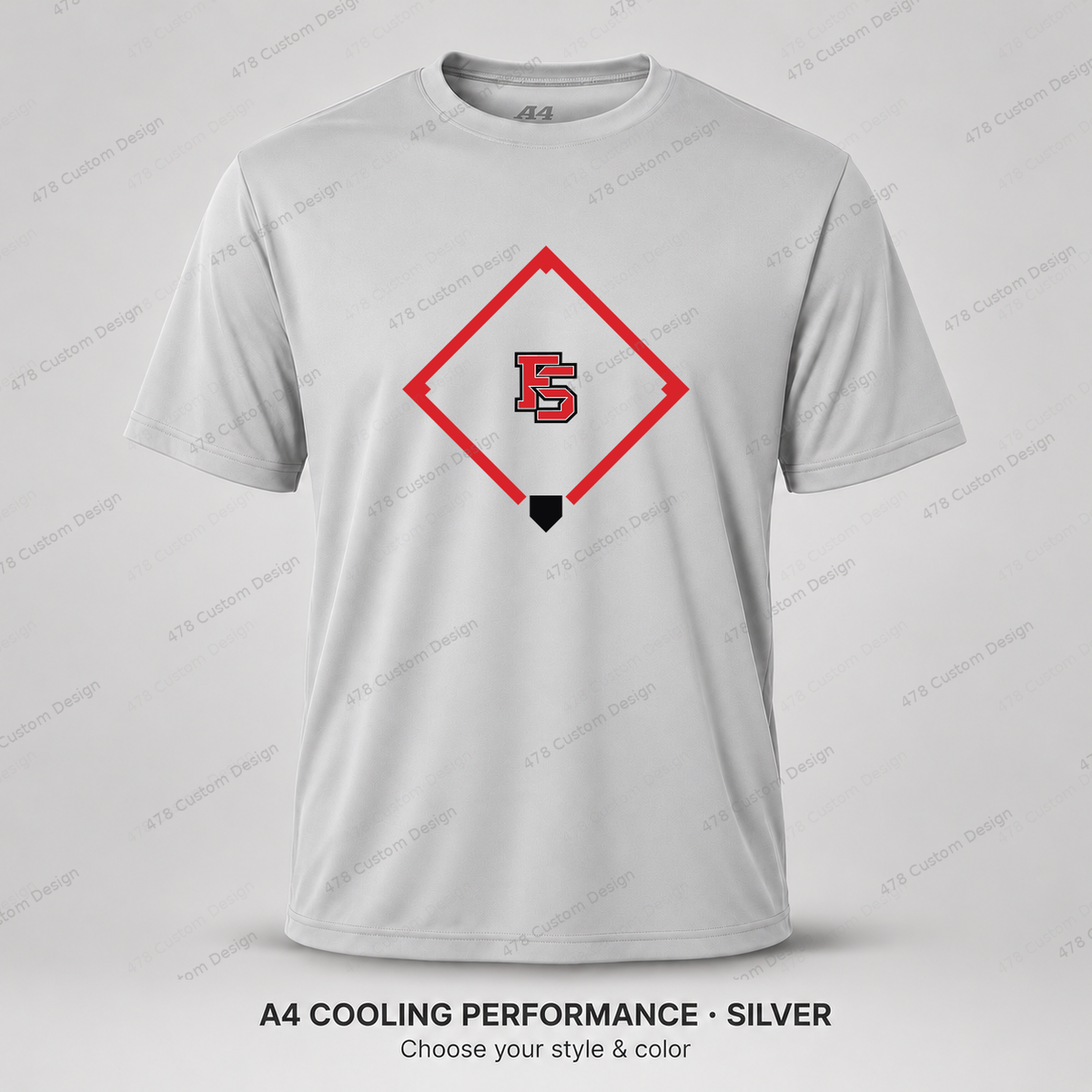 Factory Baseball 09 — Silver — corrected artwork and visible 478 Custom Design watermark