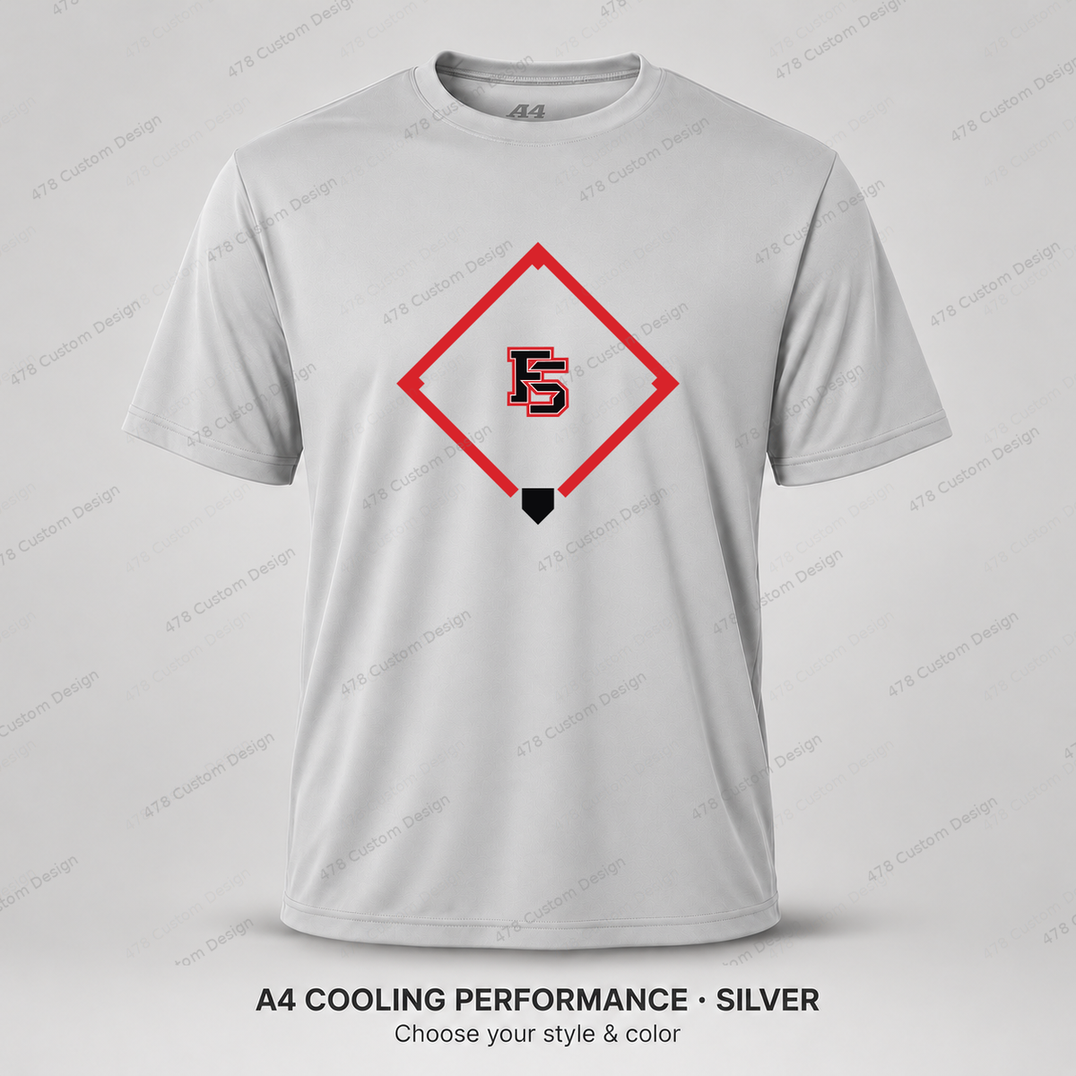 Factory Diamond — Silver — approved outlined FS logo with red diamond