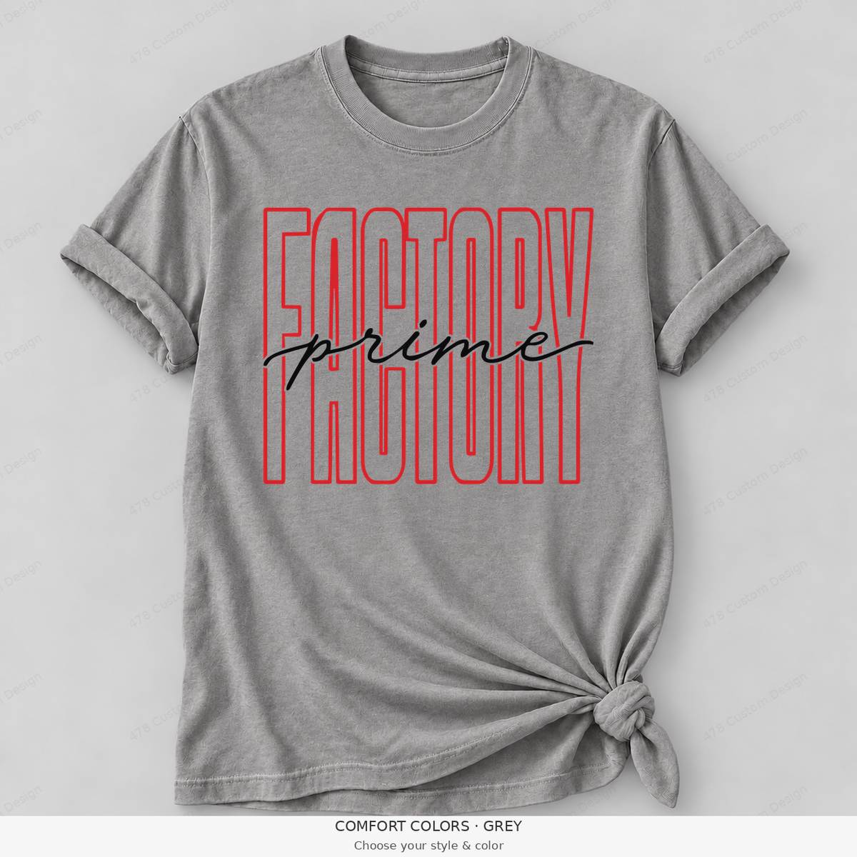 Factory prime tall outline — Comfort Colors — Grey