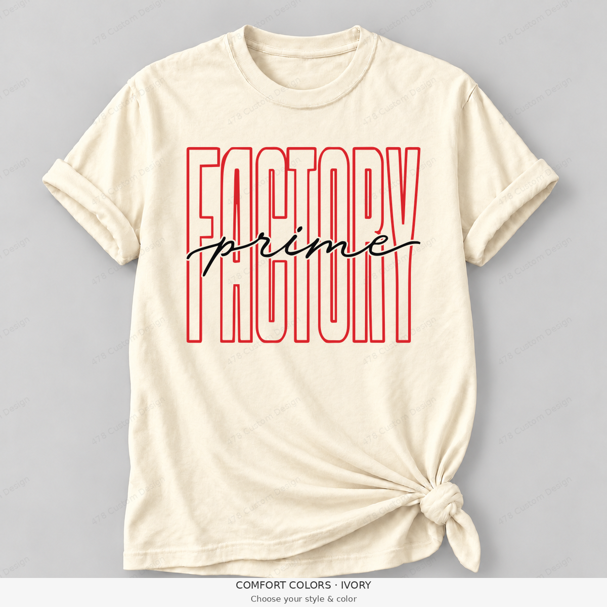 Factory prime tall outline — Comfort Colors — Ivory