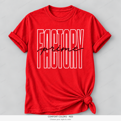 Factory prime tall outline — Comfort Colors — Red
