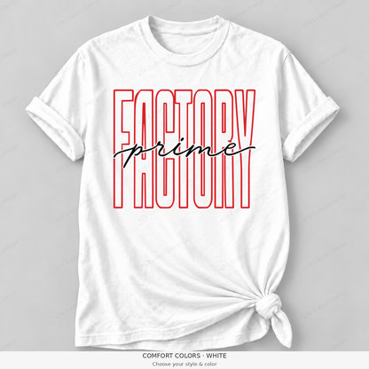 Factory prime tall outline — Comfort Colors — White