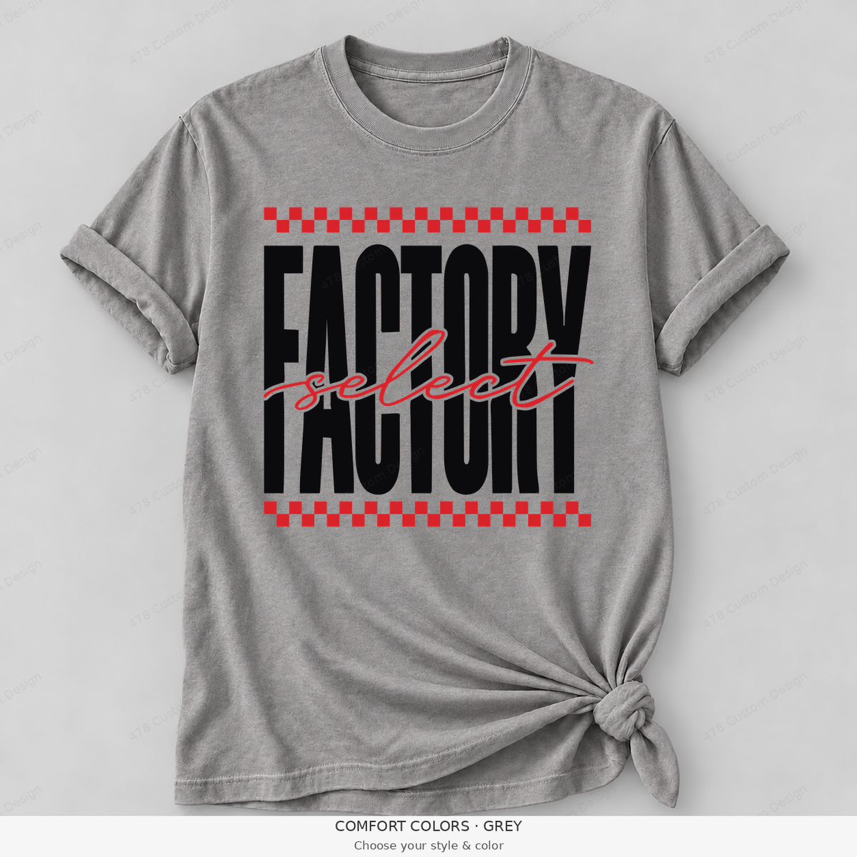 Factory Select checker — Comfort Colors — Grey
