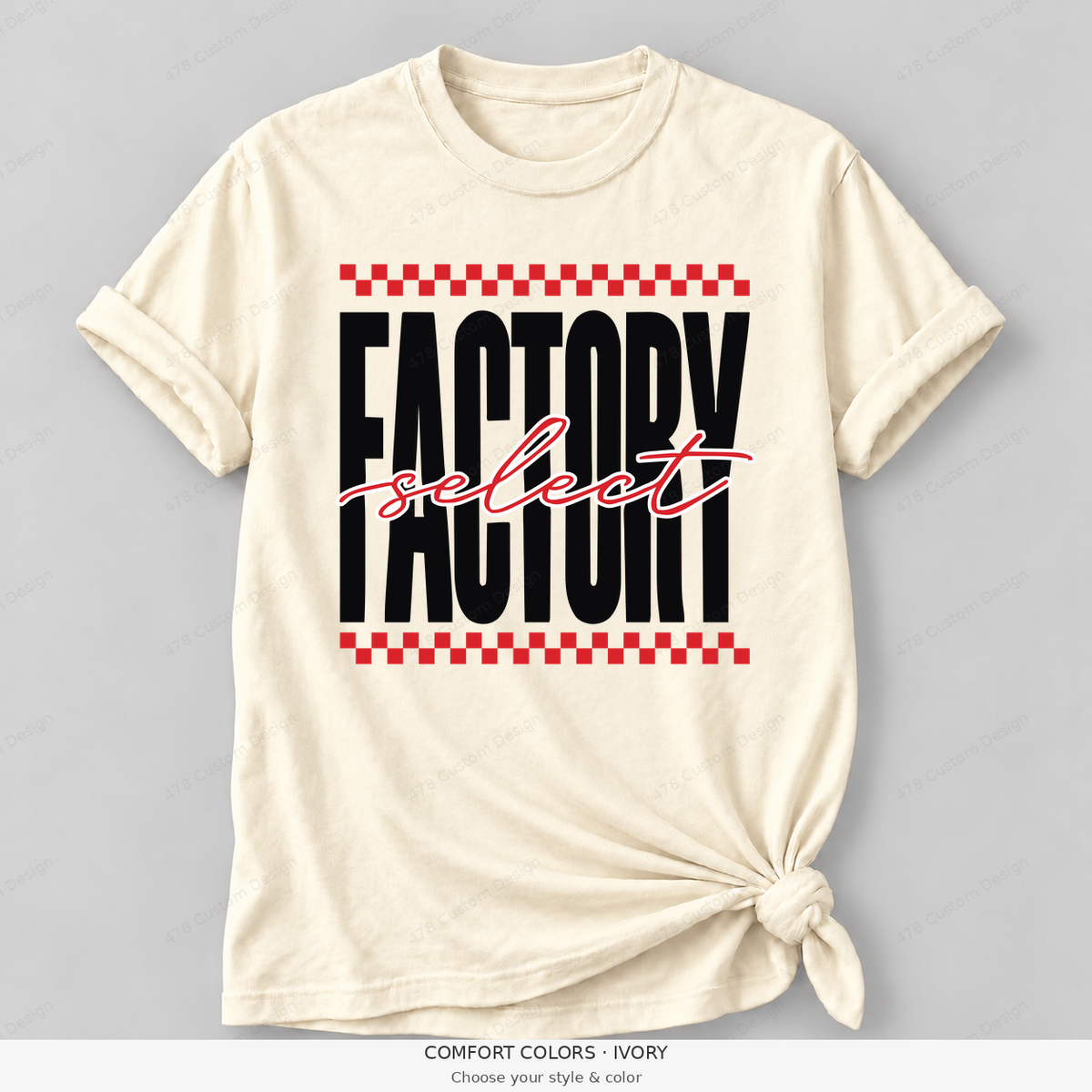 Factory Select checker — Comfort Colors — Ivory