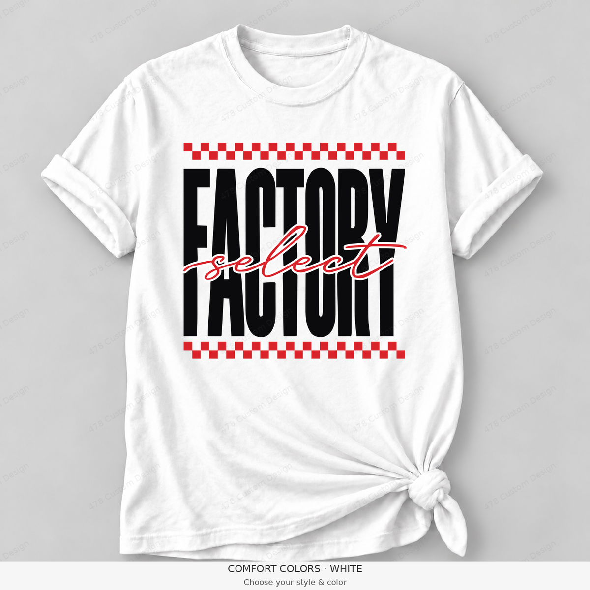 Factory Select checker — Comfort Colors — White
