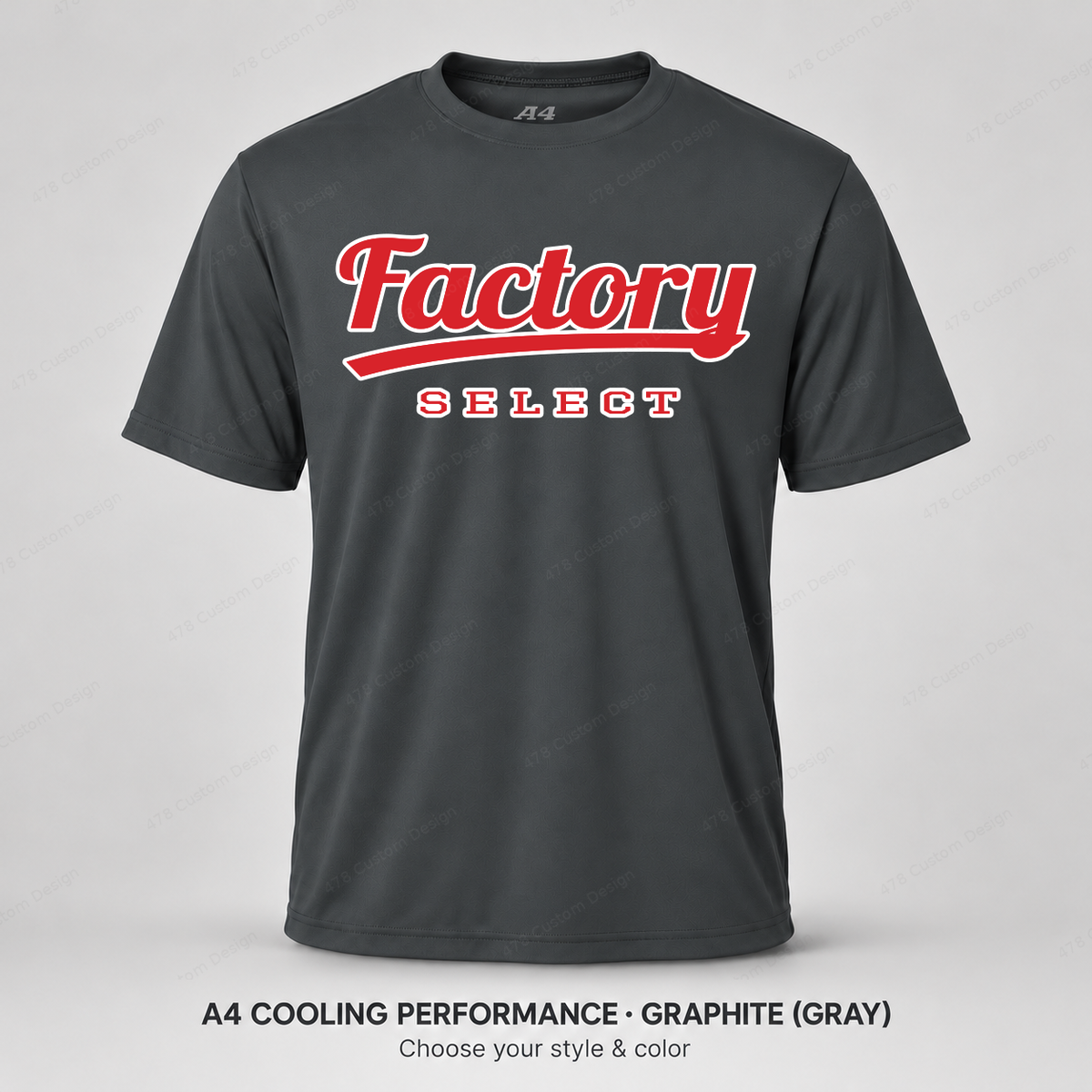 Factory Select Retro Script — A4 performance — Graphite