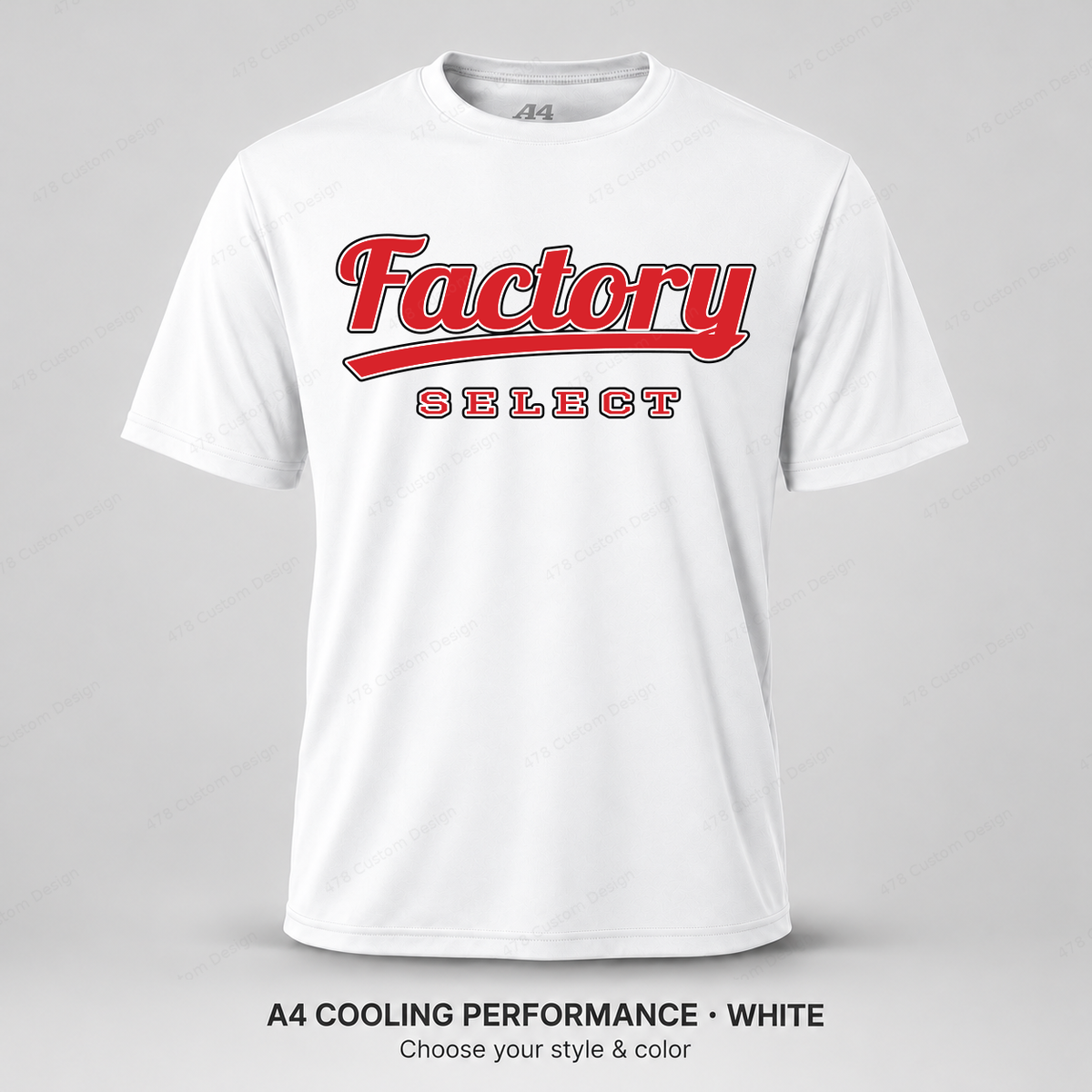 Factory Select Retro Script — A4 performance — White