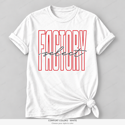 Factory select tall outline — Comfort Colors — White