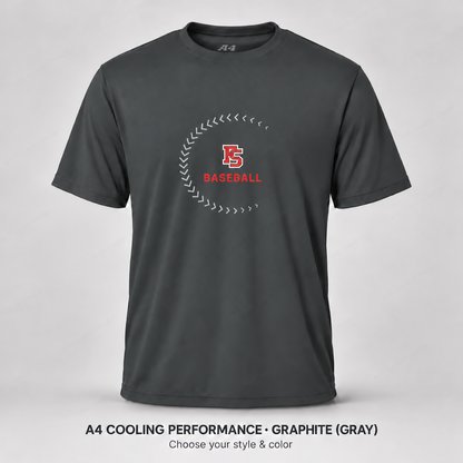 Factory Baseball — Design 06 — A4 Graphite — adjusted print size
