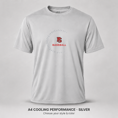 Factory Baseball — Design 06 — A4 Silver — adjusted print size