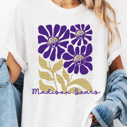 Custom Floral Retro Mascot Top — design example 1