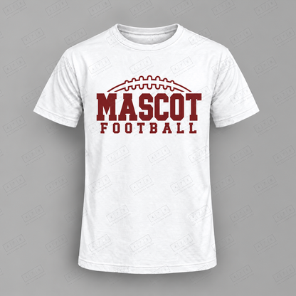 Custom Circle Star Badge Football Top white shirt mockup with 478 Custom Design watermark