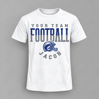 Custom undefined Football Top white shirt mockup with 478 Custom Design watermark