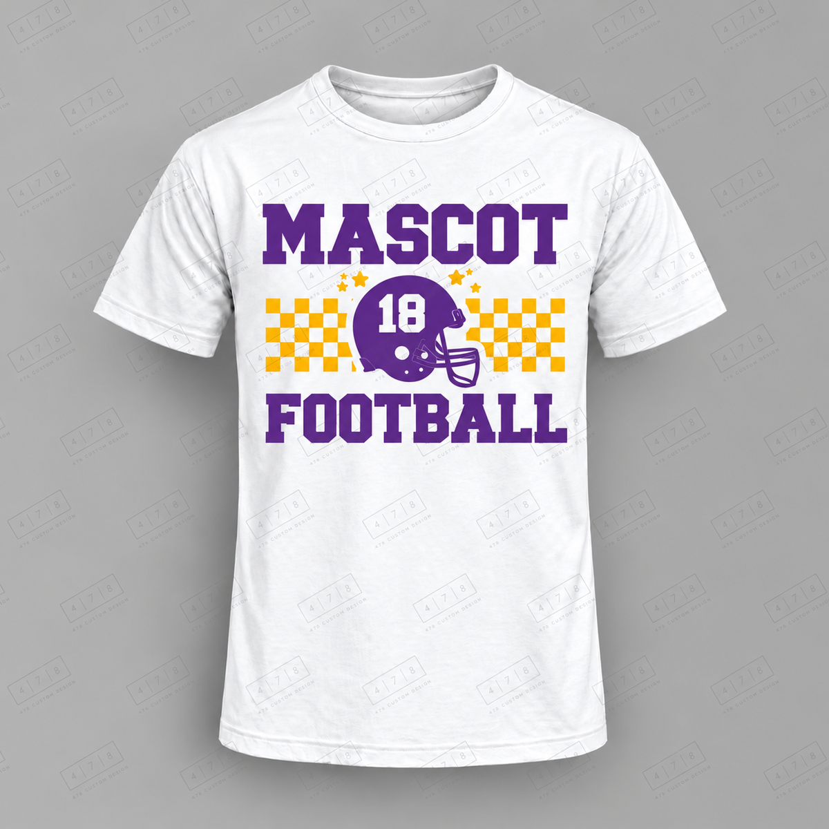 Custom undefined Football Top white shirt mockup with 478 Custom Design watermark