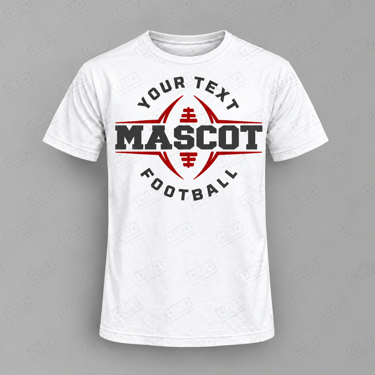 Custom undefined Football Top white shirt mockup with 478 Custom Design watermark
