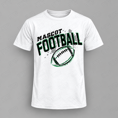 Custom Laurel Shield Football Top white shirt mockup with 478 Custom Design watermark