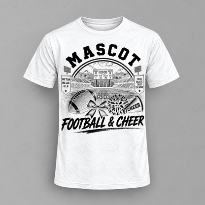 Custom Hoop Stripe Football Top white shirt mockup with 478 Custom Design watermark