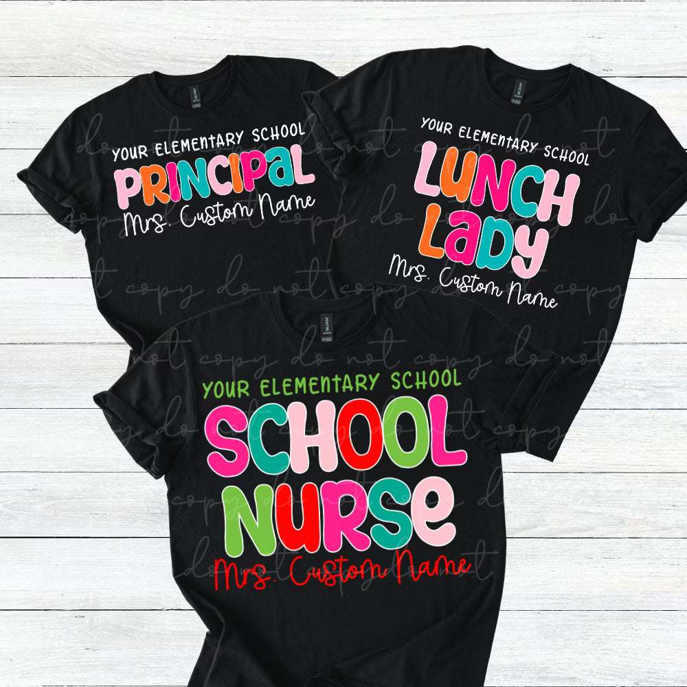 Custom School Bubble Font Top — design example 1