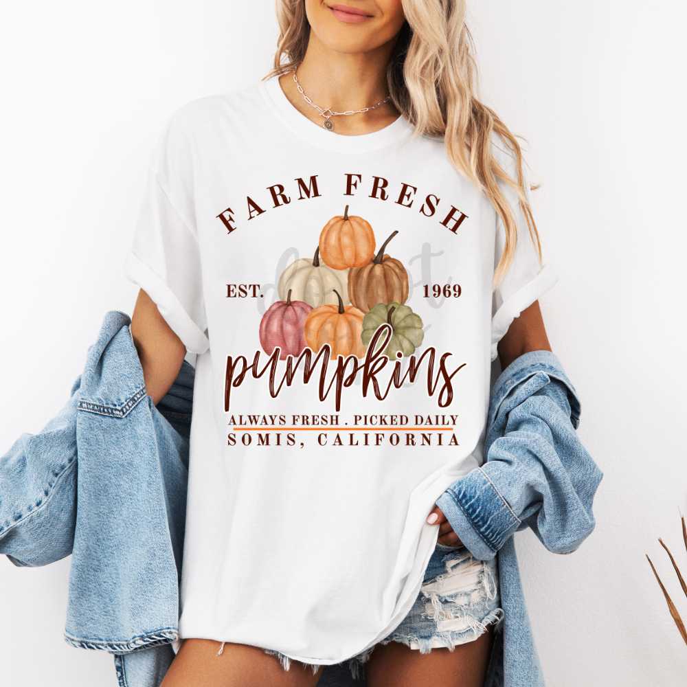Custom Farm Fresh Pumpkins Top — design example 1