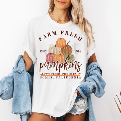 Custom Farm Fresh Pumpkins Top — design example 1