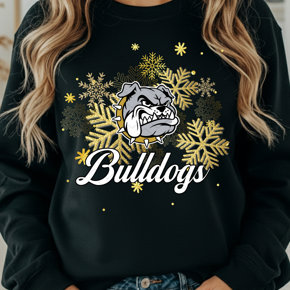 Custom Gold Snowflake Mascot Top — design example 1