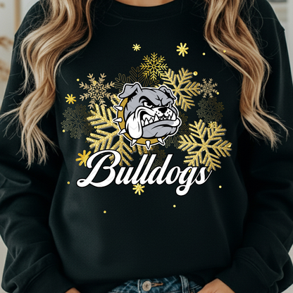 Custom Gold Snowflake Mascot Top — design example 1
