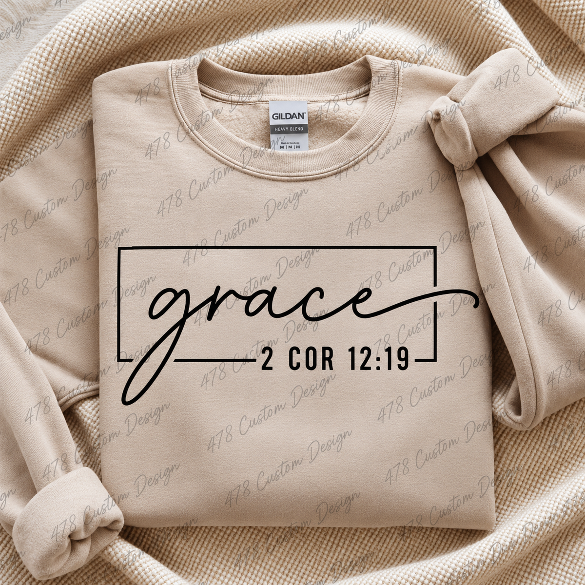 Grace Minimal Script Christian Top apparel mockup