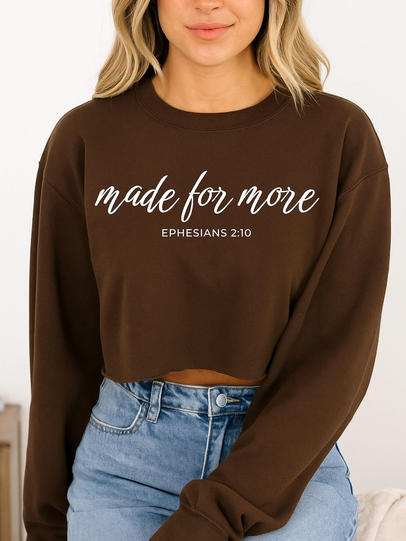 Made for More Ephesians 2:10 Top — garment mockup