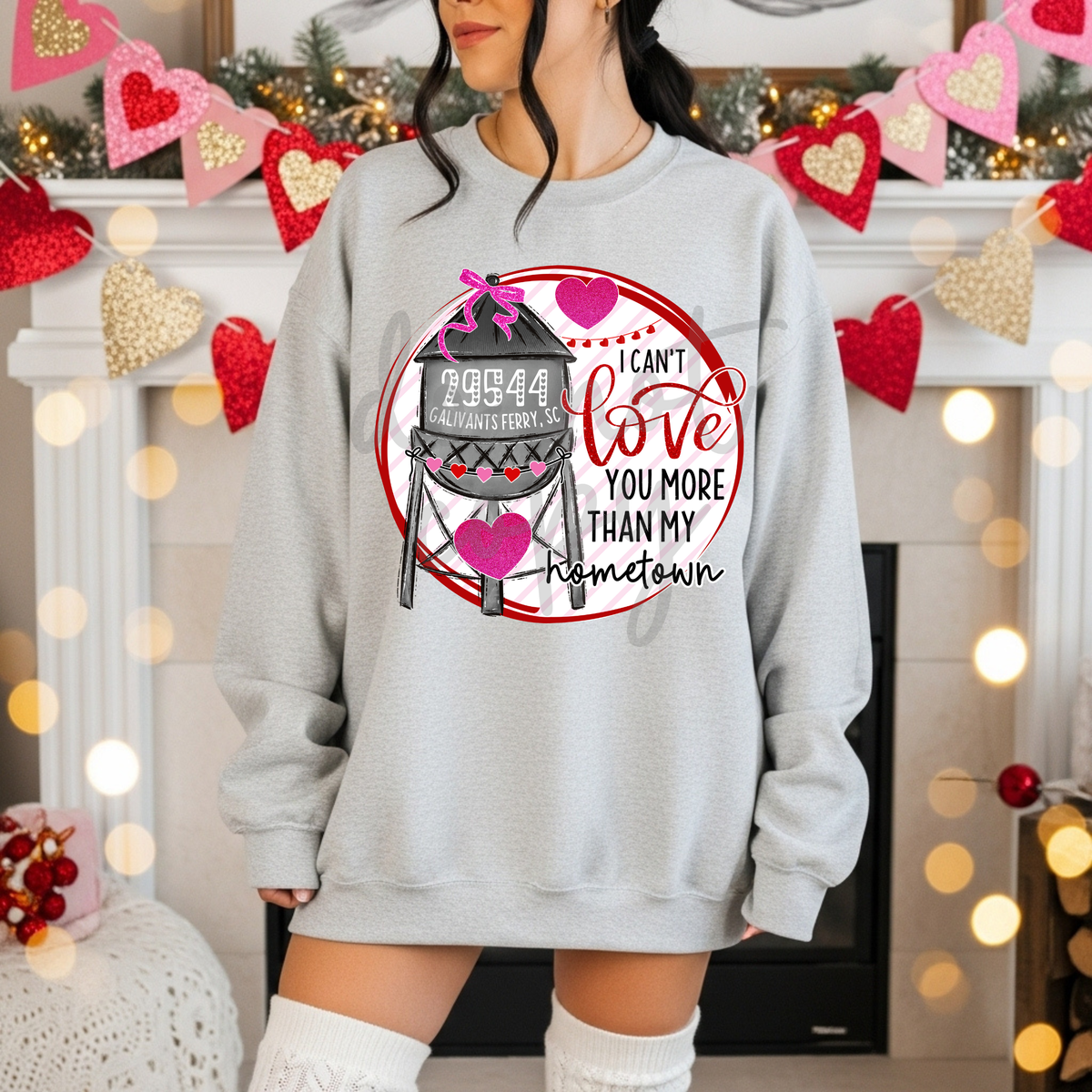 Custom I Cant Love You More Than My Hometown  Zip Code Top — design example 1
