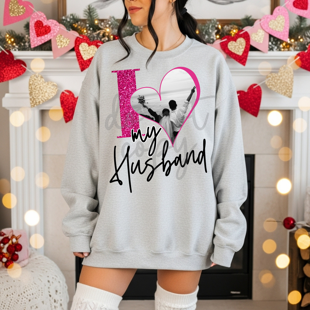 Custom I Love My Photo Heart Frame Top — design example 1