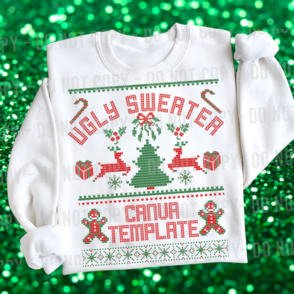 Custom Ugly Sweater Christmas Top — design example 1