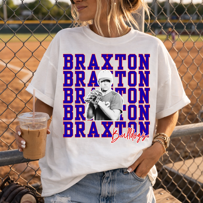 Custom Stacked Name  Photo Top — design example 1