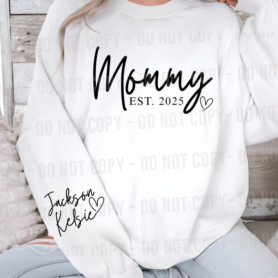 Custom Mommy Est Date Top — design example 1