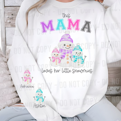 Custom This Mama Loves Her Little Snowmies Top — design example 1
