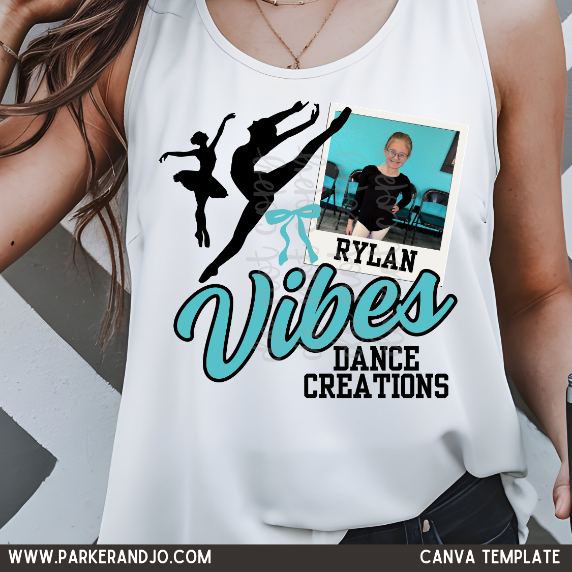 Custom Dance Polaroid Photo Top — design example 1